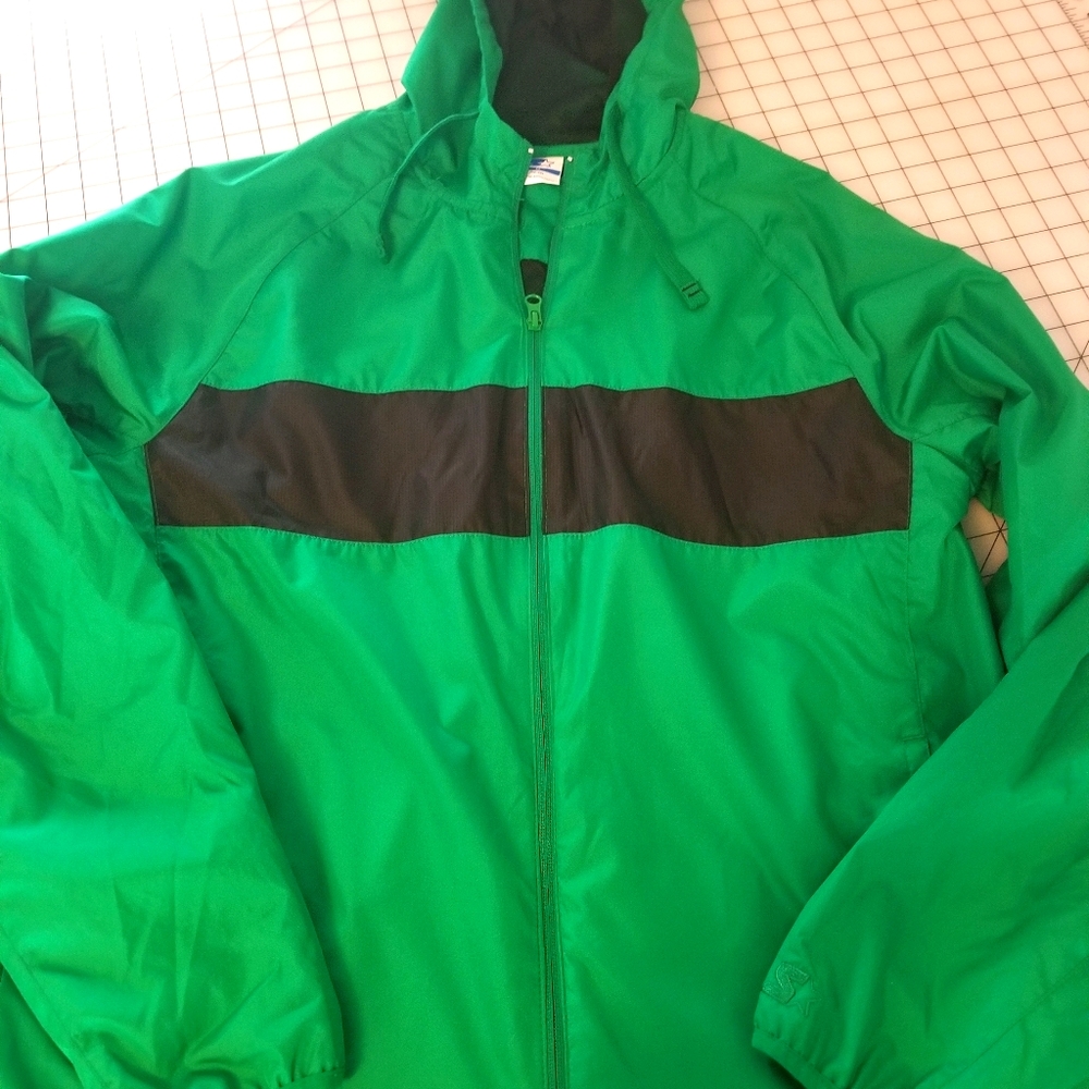 Vintage Green 90s Starter Jacket Windbreaker Mens